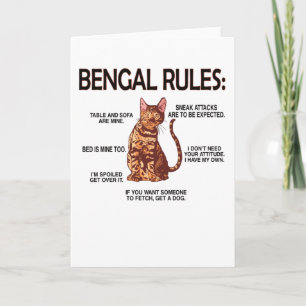 Bengaal Cat Lover Gifts Cat Owner Rosetted Bengal Kaart