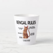Bengaal Cat Lover Gifts Cat Owner Rosetted Bengal Latte Mok (Voorkant)