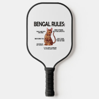 Bengaal Cat Lover Gifts Cat Owner Rosetted Bengal Pickleball Paddle