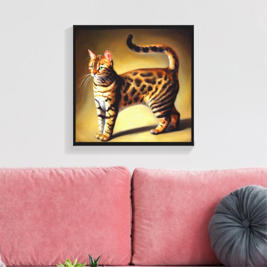 Bengaal Kat Canvas Afdruk (Insitu (Woonkamer))
