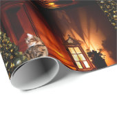 Bengaal Kat Kerstmis Cadeaupapier (Rol Hoek)
