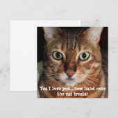 Bengaal Kat Kop Foto "Ja, ik hou van je...." Feestdagenkaart (Voorkant / Achterkant)