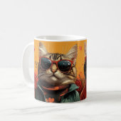 Bengaal Kat Met Hart Rozen Valentijnsdag Koffiemok (Voorkant links)