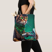 Bengaal Kat rijdt op fiets St. Patrick's Day Tote Bag (Dichtbij)