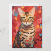 Bengaal kat Valentijnsdag Feestdagenkaart (Voorkant)