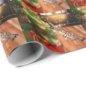 Bengaal katje kerst cadeaupapier (Rol Hoek)