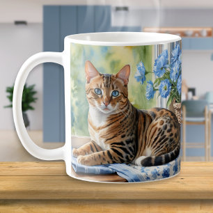 Bengaal Kattenras Aquarel Koffiemok