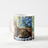 Bengaal Kattenras Aquarel Koffiemok (Voorkant links)