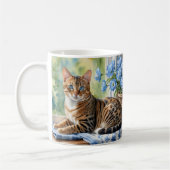 Bengaal Kattenras Aquarel Koffiemok (Links)