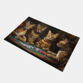 Bengaal Katzen Pokeren Kunst Deurmat (Schuin)