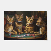 Bengaal Katzen Pokeren Kunst Deurmat (Voorkant)