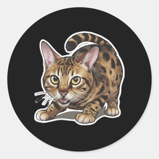 Bengaal Ronde Sticker (Voorkant)