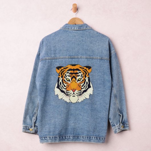 Bengaal Tiger Head, onverdiende grote kat, tijger  Denim Jacket (Hangar)