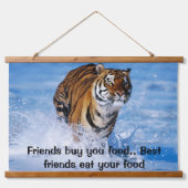 Bengaal Tiger runnIng in de prachtige blauwe oceaa Hangend Wandkleed (Voorkant)