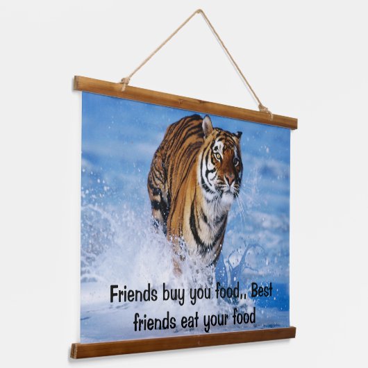 Bengaal Tiger runnIng in de prachtige blauwe oceaa Hangend Wandkleed (Gebogen)