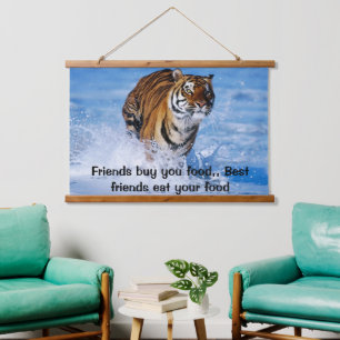Bengaal Tiger runnIng in de prachtige blauwe oceaa Hangend Wandkleed