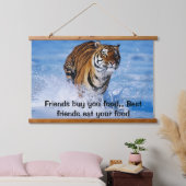 Bengaal Tiger runnIng in de prachtige blauwe oceaa Hangend Wandkleed (Slaapkamer)