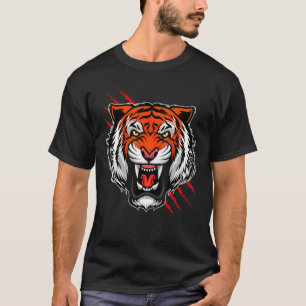 Bengaal Tiger Stripes Face Mask T-shirt
