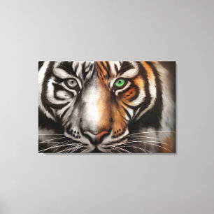 Bengaal tijgeroog 3 PC Verretched Canvas Fade Afdruk