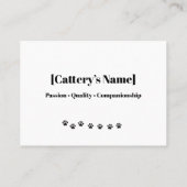  Bengaals Cattery-Visitekaartje Visitekaartje (Achterkant)