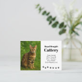  Bengaals Cattery-Visitekaartje Visitekaartje (Staand voorkant)