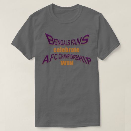 Bengaals fans vieren een overwinning in het kampio t-shirt (Design voorkant)