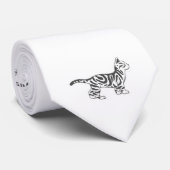 Bengaals kat - Kies achtergrondkleur Stropdas (Opgerold)