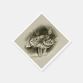 Bengaals kattenpaar, originele potloodtekening servet (Hoek)