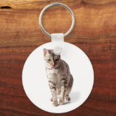 Bengaals Kitten likkende lippen Sleutelhanger (Voorkant)