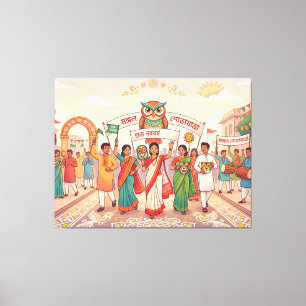 Bengaals Nieuwjaar Canvas Afdruk