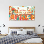 Bengaals nieuwjaar canvas afdruk (Insitu (Slaapkamer))