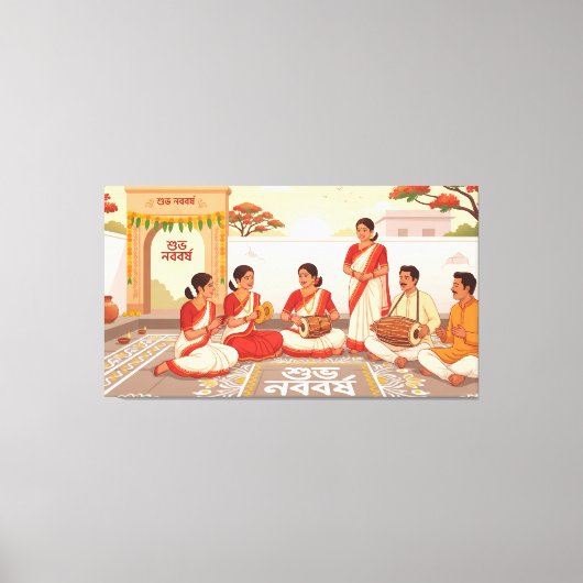 Bengaals Nieuwjaar Canvas Afdruk (Voorkant)
