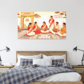 Bengaals Nieuwjaar Canvas Afdruk (Insitu (Slaapkamer))
