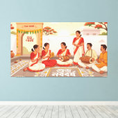 Bengaals Nieuwjaar Canvas Afdruk (Insitu (Houten vloer))