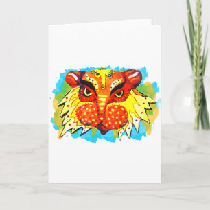 Bengaals Nieuwjaar Lion Design Gifts & Telefoonhoe Feestdagen Kaart