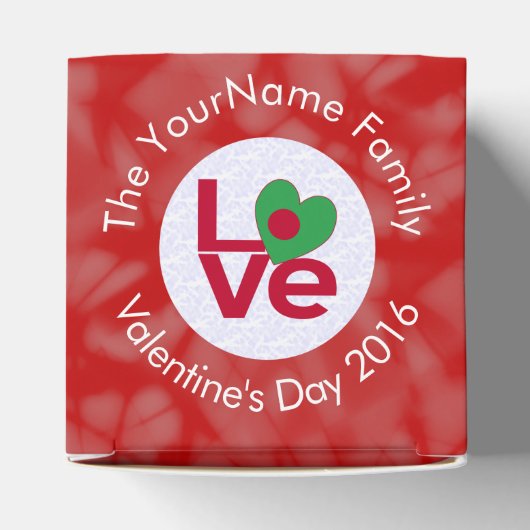 Bengaals Vlag Hart Rood LIEFDE Bedankdoosjes (Bovenkant)