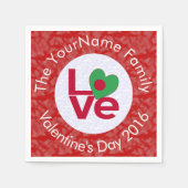 Bengaals Vlag Hart Rood LIEFDE Servetten (Voorkant)