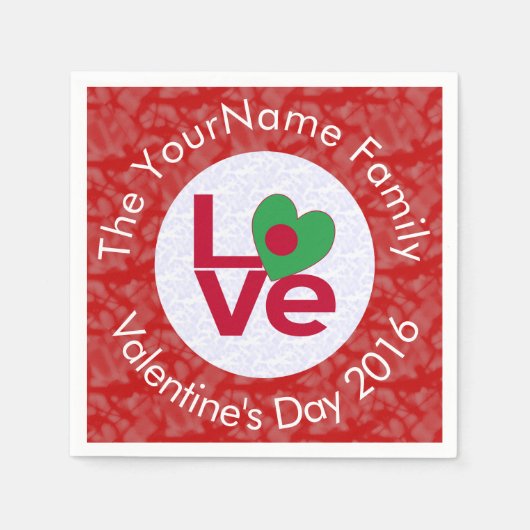 Bengaals Vlag Hart Rood LIEFDE Servetten (Voorkant)