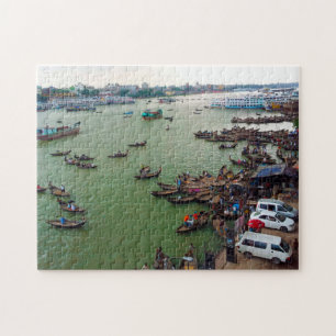 Bengaalse bootmensen. legpuzzel