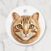 Bengaalse Cat 3D geïnspireerd Bedankjes Labels (Achterkant)