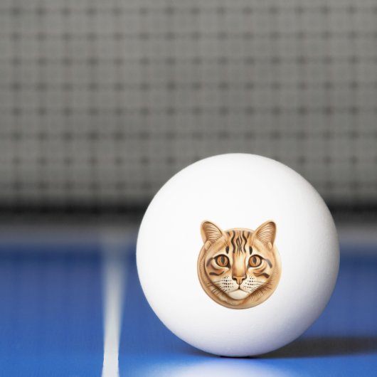 Bengaalse Cat 3D geïnspireerd Pingpongbal (Net)