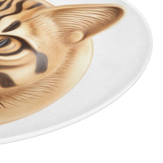 Bengaalse Kat 3D Geïnspireerd Snijplank (Hoek)