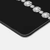 Bengaalse kat diamanten op zwarte bureaumat (Hoek)