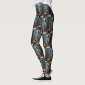 Bengaalse kat grillig Halloween schilderij Leggings (Links)