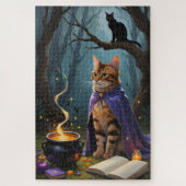 Bengaalse kat grillig Halloween schilderij Legpuzzel (Verticaal)