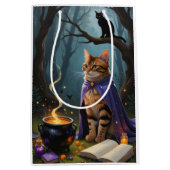 Bengaalse kat grillig Halloween schilderij Medium Cadeauzakje (Voorkant)