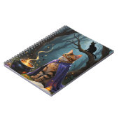 Bengaalse kat grillig Halloween schilderij Notitieboek (Linkerzijde)
