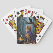 Bengaalse kat grillig Halloween schilderij Pokerkaarten (Achterkant)