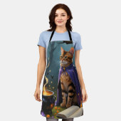 Bengaalse kat grillig Halloween schilderij Schort (Gedragen)