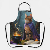 Bengaalse kat grillig Halloween schilderij Schort (Voorkant)